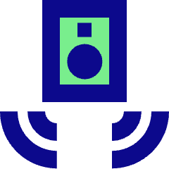 Speaker Spatial Icon from Sharp Pop Set
