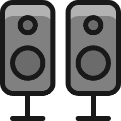 Speakers Stand Icon from Ultimate Colors Set