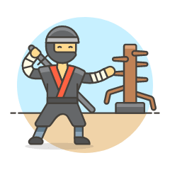 Ninja Training 1 Illustration from UX Colors Set