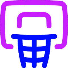 Basketball Hoop Icon from Flex Neon Set