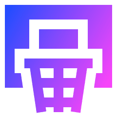 Basketball Hoop Icon from Sharp Gradient Set