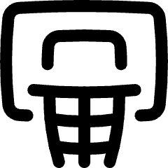 Basketball Hoop Icon from Flex Line Set