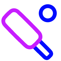 Cricket Icon from Plump Neon Set