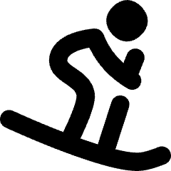 Downhill Skiing Icon from Flex Solid Set