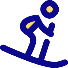 Downhill Skiing Icon from Flex Pop Set