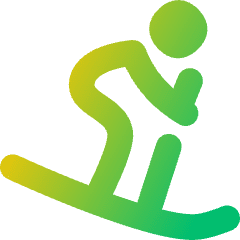 Downhill Skiing Icon from Flex Gradient Set