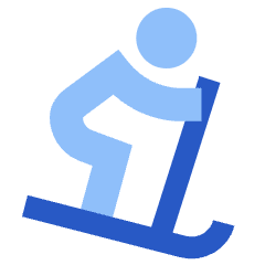 Downhill Skiing Icon from Sharp Flat Set