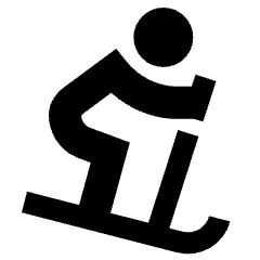 Downhill Skiing Icon from Sharp Solid Set