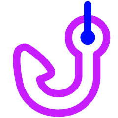 Fishing Phishing Icon from Plump Neon Set