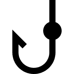 Fishing Phishing Icon from Sharp Solid Set