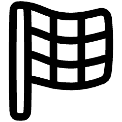 Flag Score Icon from Plump Line Set