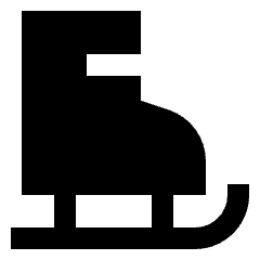 Ice Skating Icon from Sharp Solid Set