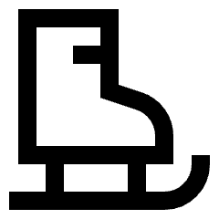 Ice Skating Icon from Sharp Line Set