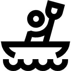 Kayaking Icon from Sharp Line Set