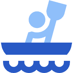 Kayaking Icon from Sharp Flat Set