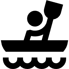 Kayaking Icon from Sharp Solid Set