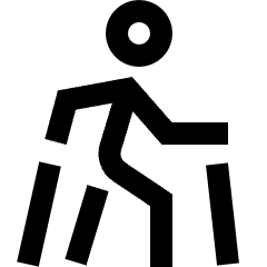 Nordic Walking Icon from Sharp Line Set