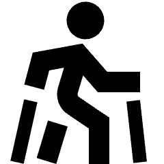 Nordic Walking Icon from Sharp Solid Set