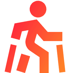 Nordic Walking Icon from Sharp Gradient Set