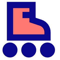 Roller Skating Icon from Sharp Pop Set