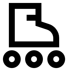 Roller Skating Icon from Sharp Line Set