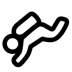 Scuba Diving Icon from Plump Line Set