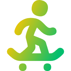 Skateboarding Icon from Flex Gradient Set