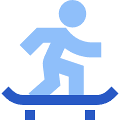 Skateboarding Icon from Sharp Flat Set