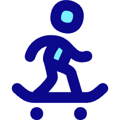 Skateboarding Icon from Flex Pop Set