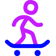 Skateboarding Icon from Flex Neon Set