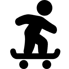 Skateboarding Icon from Plump Solid Set