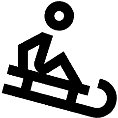 Sledding Icon from Sharp Line Set