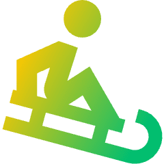 Sledding Icon from Sharp Gradient Set