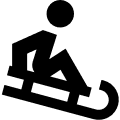 Sledding Icon from Sharp Solid Set
