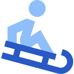 Sledding Icon from Sharp Flat Set