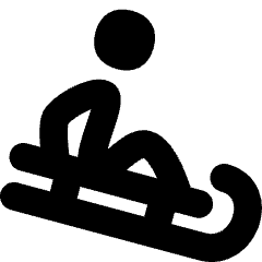 Sledding Icon from Flex Solid Set