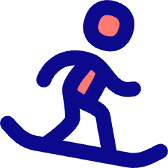 Snowboarding Icon from Flex Pop Set