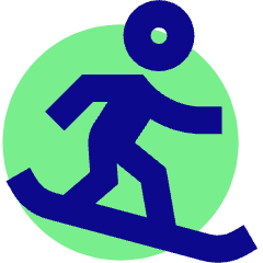 Snowboarding Icon from Sharp Pop Set