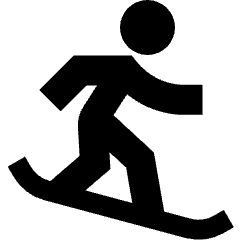 Snowboarding Icon from Sharp Solid Set