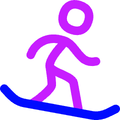Snowboarding Icon from Flex Neon Set