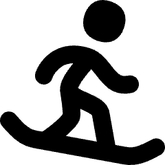 Snowboarding Icon from Flex Solid Set