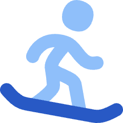 Snowboarding Icon from Flex Flat Set