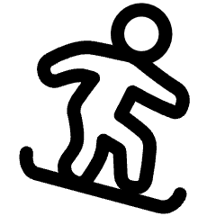 Snowboarding Icon from Plump Line Set