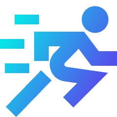 Sprint Icon from Sharp Gradient Set