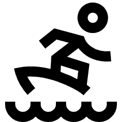 Surfing Icon from Sharp Line Set