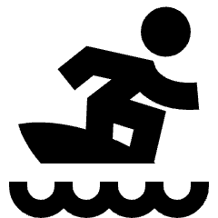 Surfing Icon from Sharp Solid Set