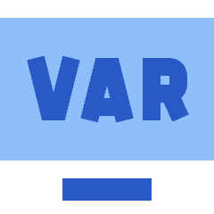 Var Football Rule Icon from Sharp Flat Set