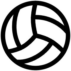 Volleyball Icon from Plump Line Set