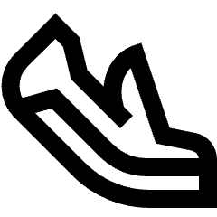 Walking Steps Icon from Sharp Line Set