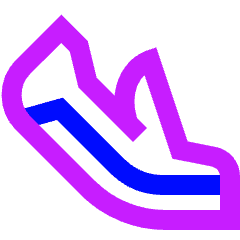 Walking Steps Icon from Sharp Neon Set